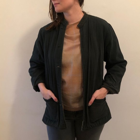 Vintage Patterned/ Black Reversible Jacket - Picture 5 of 8